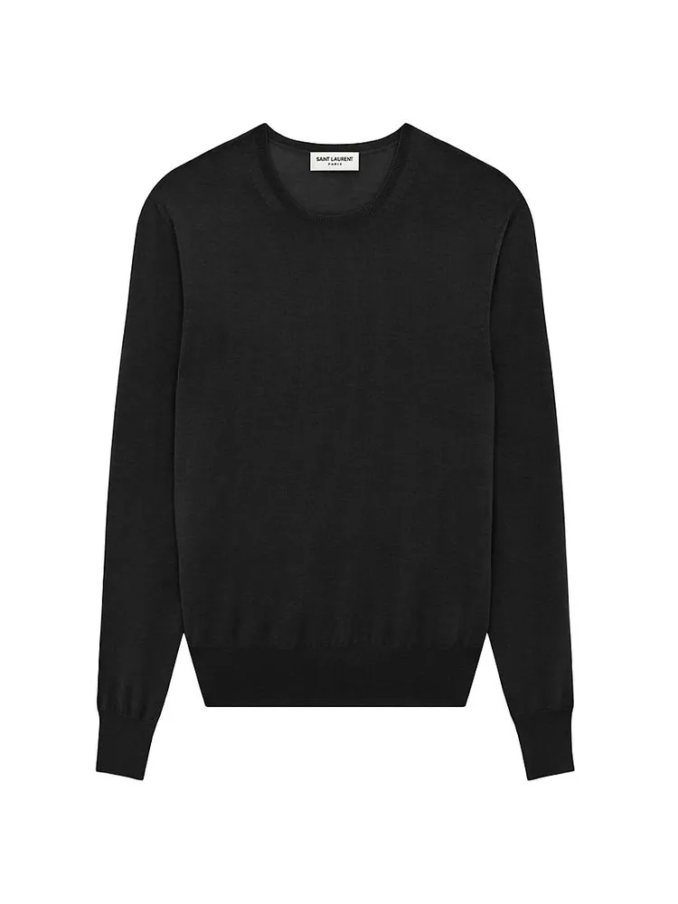 Crewneck Sweater Cashmere Wool And Silk