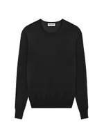 Crewneck Sweater Cashmere Wool And Silk