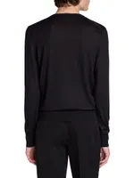 Crewneck Sweater Cashmere Wool And Silk