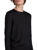 Crewneck Sweater Cashmere Wool And Silk