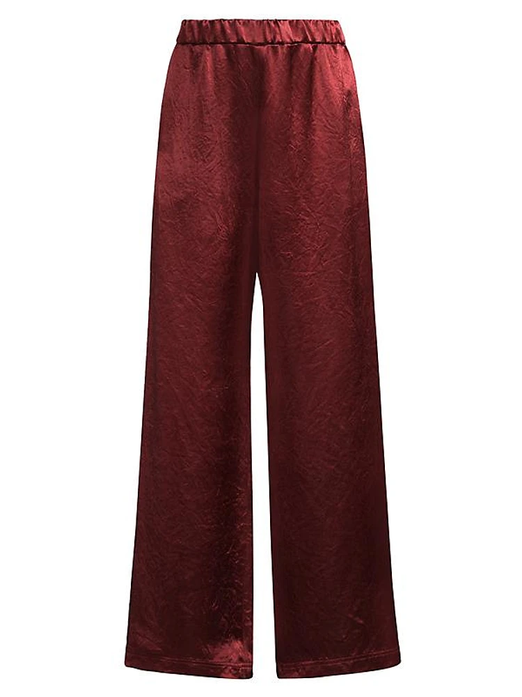 Satin Pull-On Pants