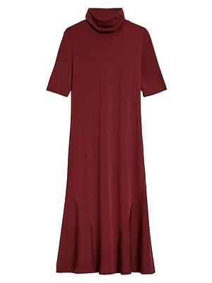 Cady Mock Turtleneck Midi-Dress