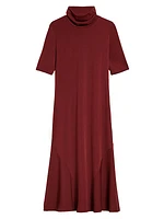 Cady Mock Turtleneck Midi-Dress