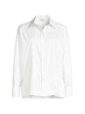 Boxy Poplin Buttoned Shirt