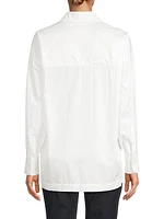 Boxy Poplin Buttoned Shirt