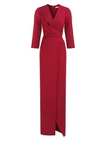 Phoenix Stretch-Crepe Column Gown