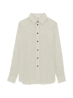 Classic Shirt Dotted Crepe De Chine