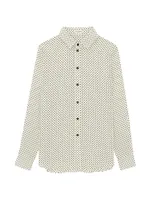 Classic Shirt Dotted Crepe De Chine