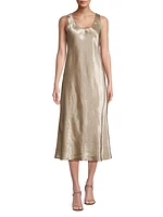 Satin Slip Midi-Dress