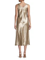 Satin Slip Midi-Dress