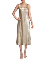 Satin Slip Midi-Dress