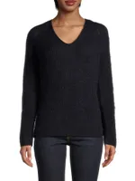Mohair-Blend V-Neck Sweater