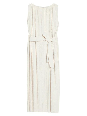 Plissé Jersey Midi-Dress