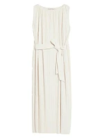 Plissé Jersey Midi-Dress