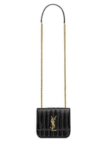 Vicky Small Crossbody Bag In Quilted Patent Leather