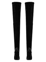 Auteuil Over-The-Knee Boots Stretch Velvet