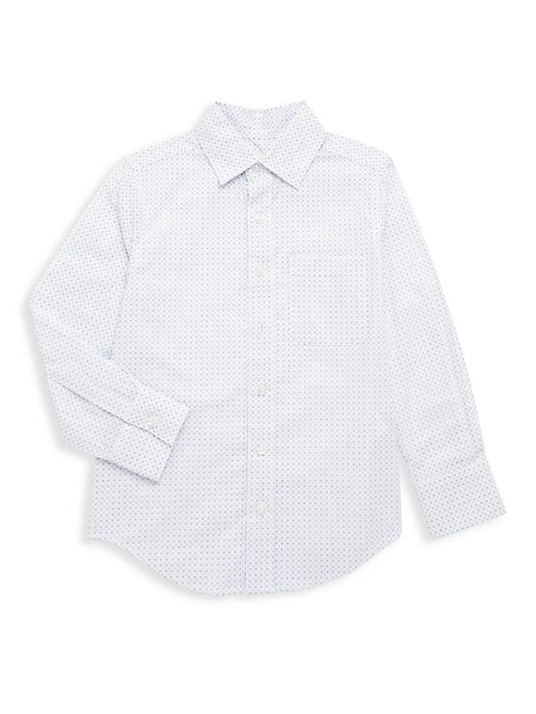 Little Boy's & Boy's Diamond Motif Cotton Standard Shirt