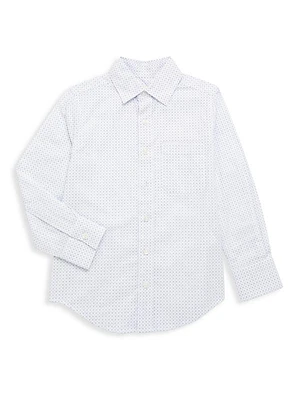 Little Boy's & Boy's Diamond Motif Cotton Standard Shirt