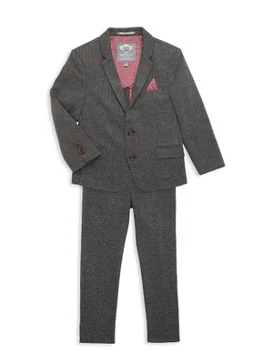 Little Boy's & Notch Lapel Single-Breasted Modern Stretch Suit