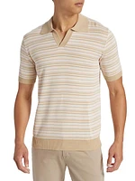 COLLECTION Multi Striped Open Collar Polo