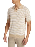 COLLECTION Multi Striped Open Collar Polo