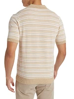 COLLECTION Multi Striped Open Collar Polo