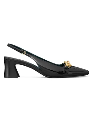 Jessa Leather Slingback Pumps