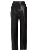 Ming Pleated Faux Leather Pants