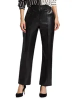 Ming Pleated Faux Leather Pants