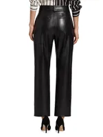 Ming Pleated Faux Leather Pants