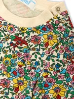 Baby Girl's Floral Crewneck Sweatshirt & Pants Set