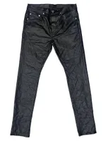 Patent Film Cargo Low-Rise Pants