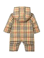 Baby's Check Puffer Coveralls