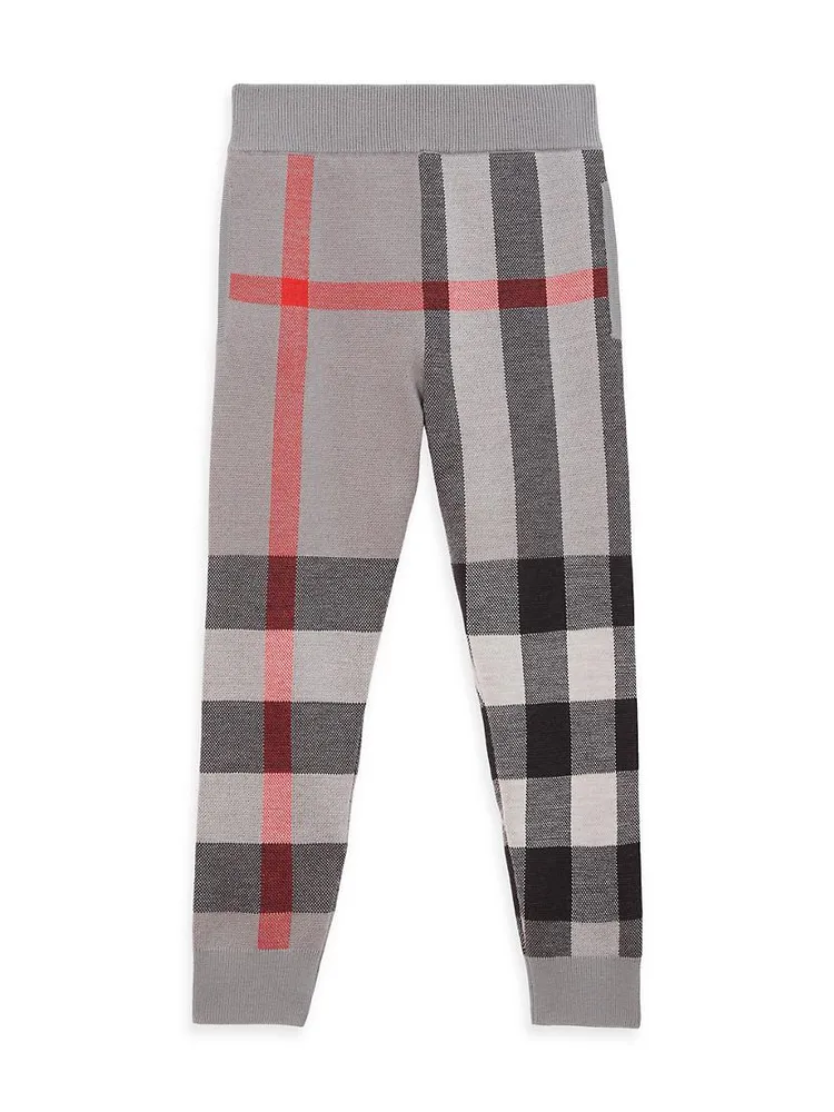 Little Boy's & Check Jacquard Joggers