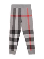 Little Boy's & Check Jacquard Joggers