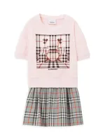 Little Girl's & Box Bear T-Shirt