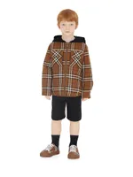 Little Boy's & Eddie Check Zip-Up Shirt Jacket