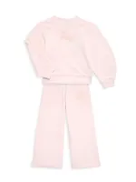 Little Girl's & Aubrey Wide-Leg Sweatpants