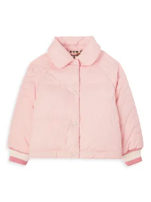 Little Girl's & Quilted Bomber Jacket