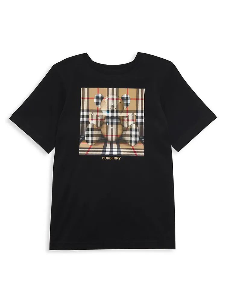 Little Boy's & Check Teddy Bear T-Shirt