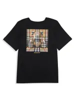 Little Boy's & Check Teddy Bear T-Shirt