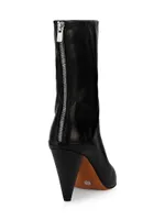 Cone 85MM Leather Ankle Booties