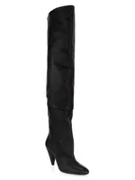 Cone 85MM Leather Over-the-Knee Boots