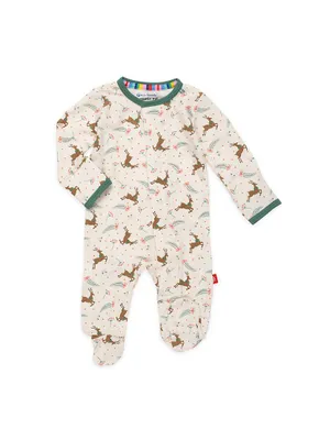 Baby Girl's Merry And Bright Footie