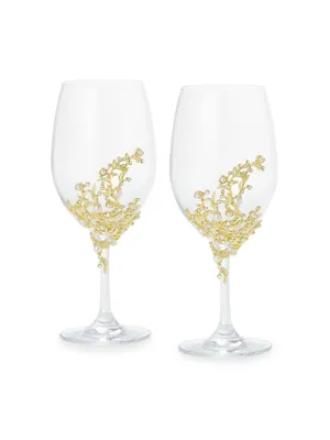 Eleanor Gold Wine Glass 2-Piece Set