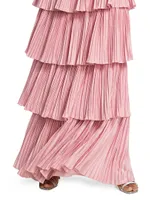 Classique Pleated Tiered Gown