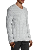 COLLECTION Cable-Knit V-Neck Sweater