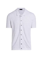 COLLECTION Ribbed Button-Up Polo