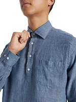 COLLECTION Linen Pop Over Shirt