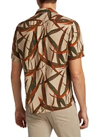 COLLECTION Aloe Leaf Print Camp Shirt